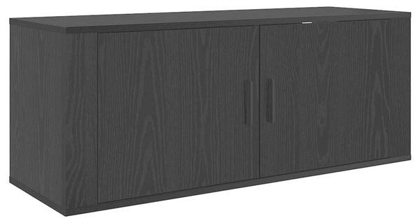 VidaXL Fali TV szekrény szett 2 pcs Fekete tölgy 100 x 34,5 x 40 cm