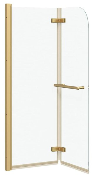 VidaXL Zuhanybeépítés Átlátszó és Arany 95 x 140 cm