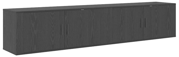 VidaXL Fali TV szekrény szett 2 pcs Fekete tölgy 100 x 34,5 x 40 cm
