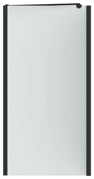 VidaXL Zuhanybeépítés Fekete 120 x 68 x 130 cm ESG üveg és alumínium