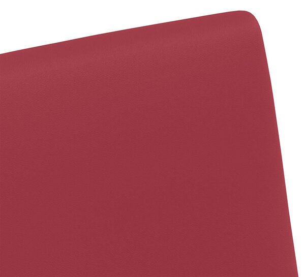 VidaXL Étkező Székek kerekekkel 2 pcs bordó 57 x 66 x 94 cm Műbőr