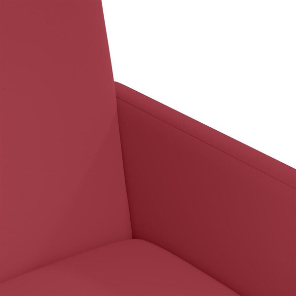 VidaXL Étkező Székek kerekekkel 2 pcs bordó 57 x 66 x 94 cm Műbőr