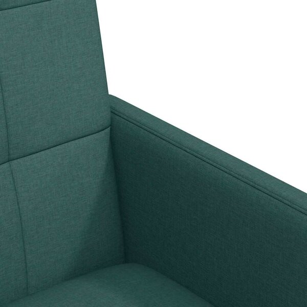 VidaXL Étkező Székek kerekekkel 2 pcs Sötétzöld 58 x 65 x 94 cm szövet