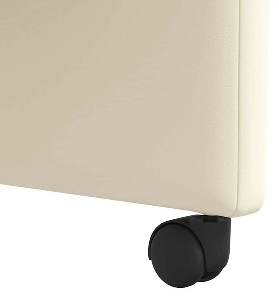 VidaXL Étkező Székek kerekekkel 2 pcs Krém 57 x 66 x 94 cm Műbőr