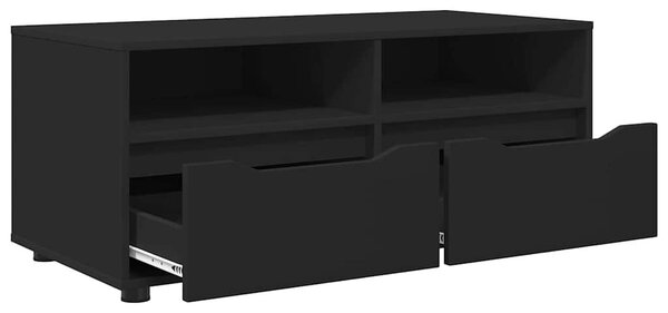 VidaXL TV szekrény fiókkal Fekete 100 x 48 x 43 cm Faanyag