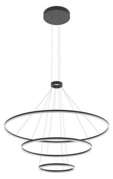 ORBIT LED csillár, fekete, opál, 40/80/120cm