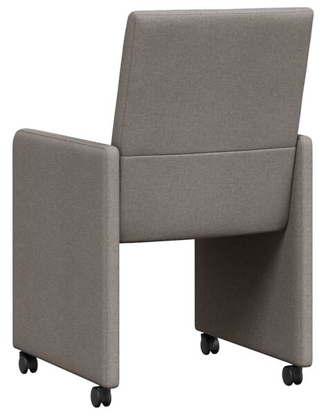 VidaXL Étkező Székek kerekekkel 2 pcs Tópszínű 57 x 66 x 94 cm szövet