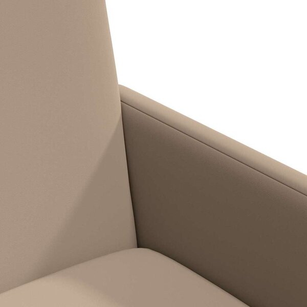 VidaXL Étkező Székek kerekekkel 2 pcs Cappuccino 57 x 66 x 94 cm Műbőr