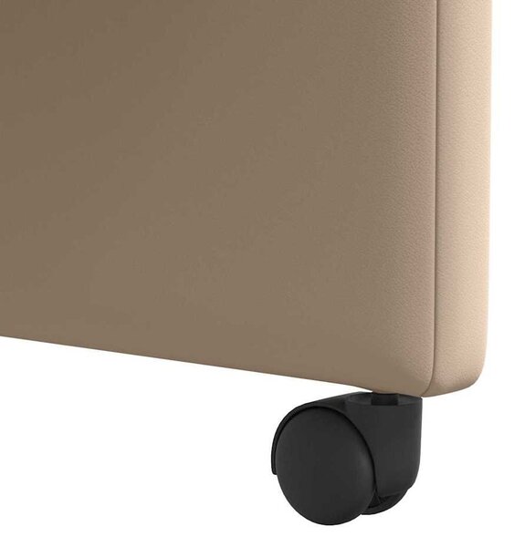 VidaXL Étkező Székek kerekekkel 2 pcs Cappuccino 57 x 66 x 94 cm Műbőr