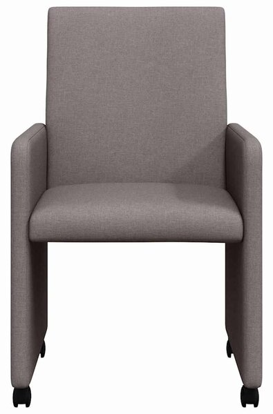 VidaXL Étkező Székek kerekekkel 2 pcs Tópszínű 57 x 66 x 94 cm szövet