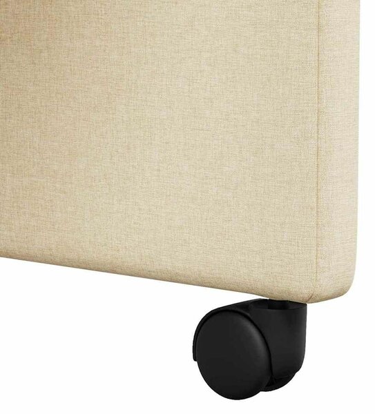 VidaXL Étkező Székek kerekekkel 2 pcs Krém 57 x 66 x 94 cm szövet