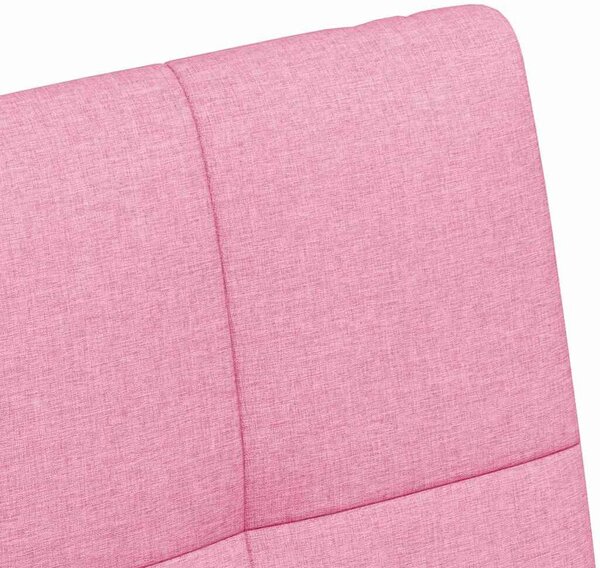 VidaXL Étkező Székek kerekekkel 2 pcs Rózsaszín 58 x 65 x 94 cm szövet