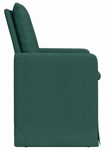 VidaXL Étkező Székek 2 pcs Sötétzöld 57 x 67 x 98 cm szövet