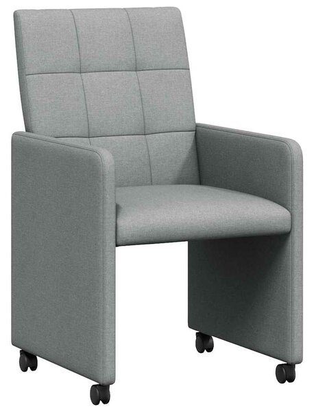 VidaXL Étkező Székek 2 pcs Világosszürke 58 x 65 x 94 cm szövet