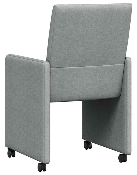 VidaXL Étkező Székek 2 pcs Világosszürke 58 x 65 x 94 cm szövet