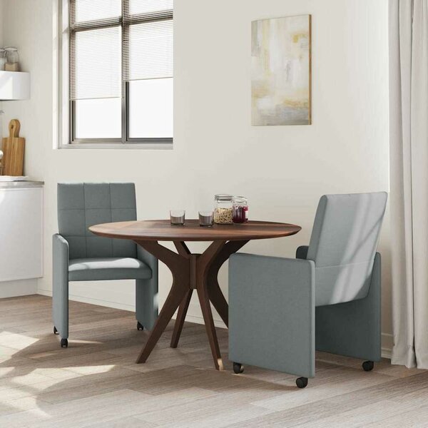 VidaXL Étkező Székek 2 pcs Világosszürke 58 x 65 x 94 cm szövet