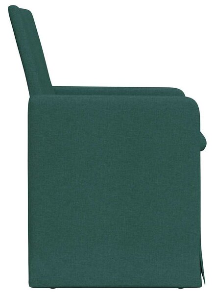 VidaXL Étkező Székek 2 pcs Sötétzöld 57 x 67 x 95 cm szövet