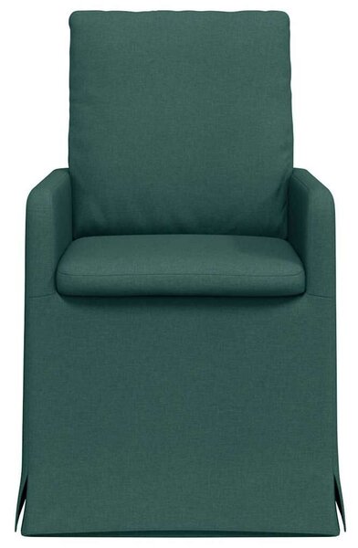 VidaXL Étkező Székek 2 pcs Sötétzöld 57 x 67 x 98 cm szövet