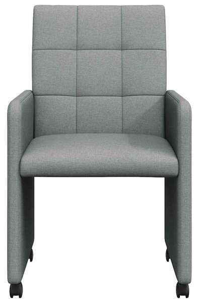 VidaXL Étkező Székek 2 pcs Világosszürke 58 x 65 x 94 cm szövet