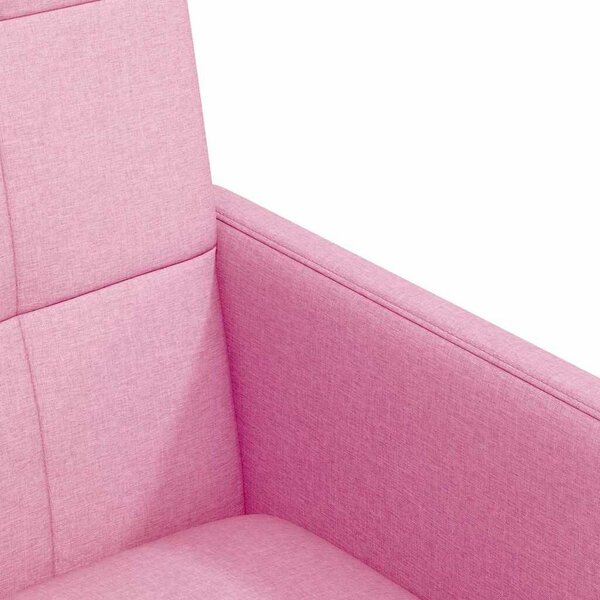VidaXL Étkező Székek kerekekkel 2 pcs Rózsaszín 58 x 65 x 94 cm szövet