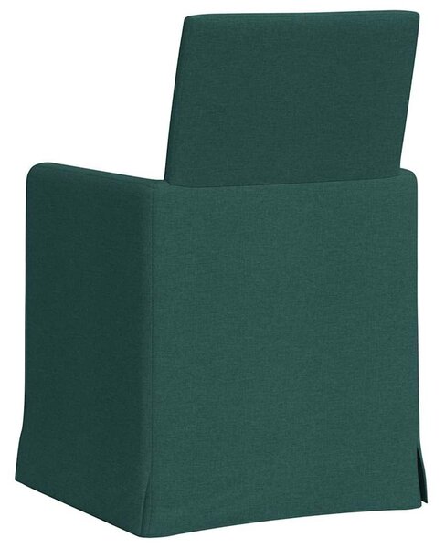 VidaXL Étkező Székek 2 pcs Sötétzöld 57 x 67 x 95 cm szövet