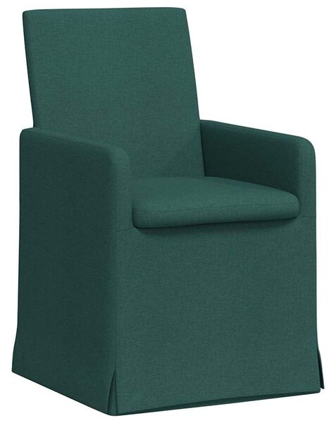 VidaXL Étkező Székek 2 pcs Sötétzöld 57 x 67 x 95 cm szövet