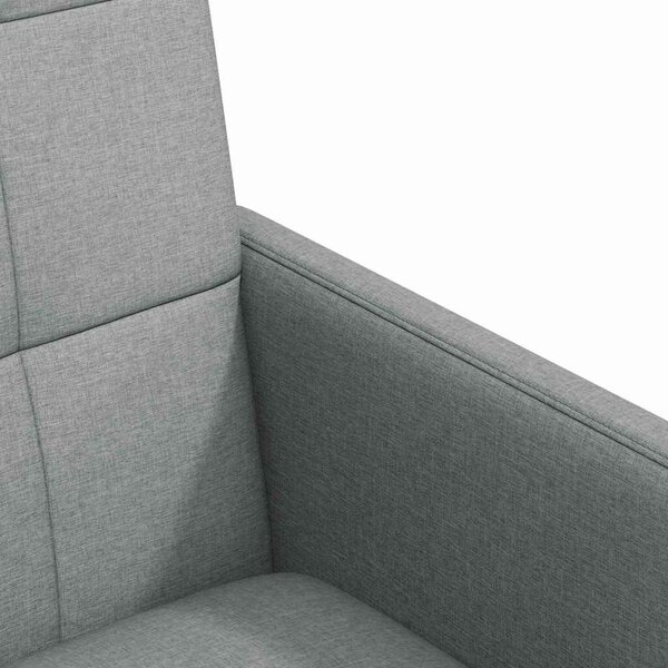 VidaXL Étkező Székek 2 pcs Világosszürke 58 x 65 x 94 cm szövet