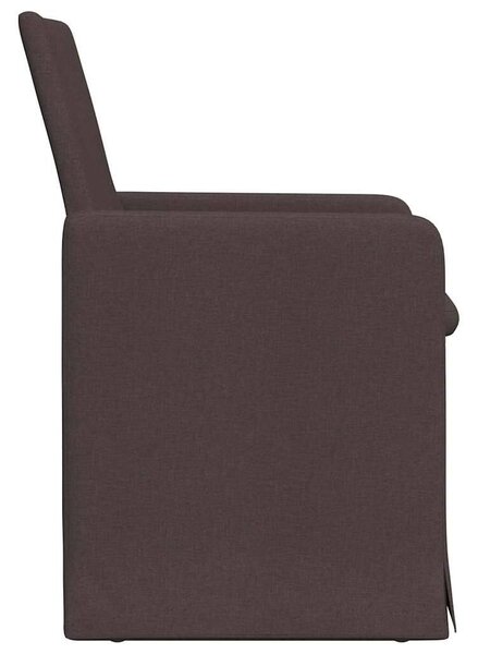 VidaXL Étkező Székek 2 pcs sötétbarna 57 x 67 x 95 cm szövet