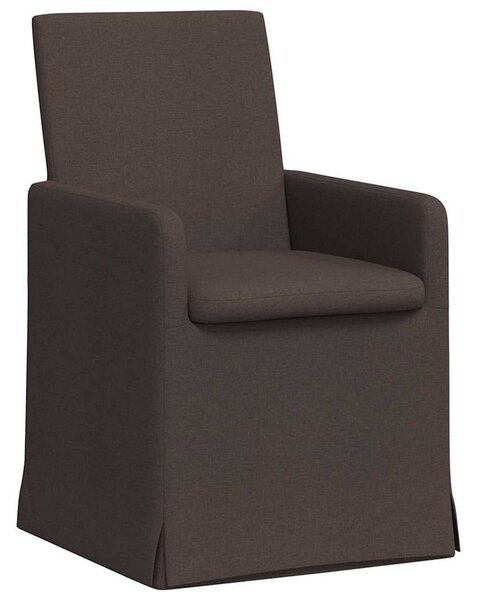 VidaXL Étkező Székek 2 pcs sötétbarna 57 x 67 x 95 cm szövet