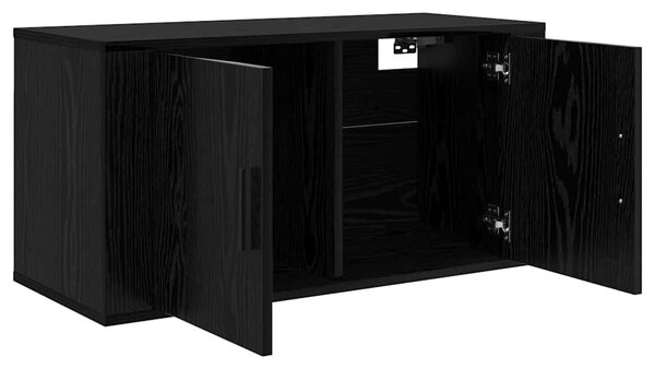 VidaXL Fali TV szekrény szett 3 pcs Fekete tölgy 80 x 34,5 x 40 cm