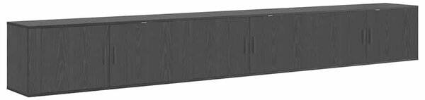 VidaXL Fali TV szekrény szett 3 pcs Fekete tölgy 100 x 34,5 x 40 cm