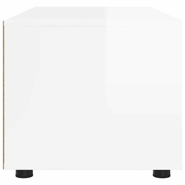 VidaXL TV szekrény fiókkal Magas Fényű Fehér 100 x 48 x 43 cm Faanyag