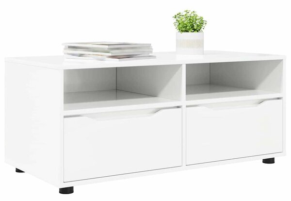 VidaXL TV szekrény fiókkal Magas Fényű Fehér 100 x 48 x 43 cm Faanyag