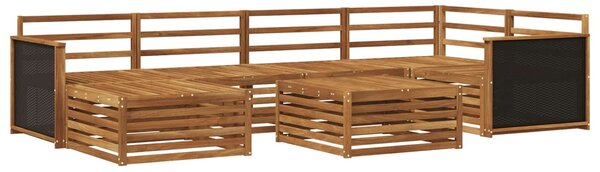 VidaXL Kültéri kanapé szett 7 pcs Természetes