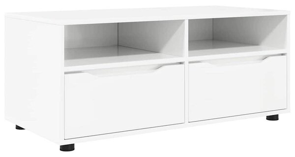 VidaXL TV szekrény fiókkal Magas Fényű Fehér 100 x 48 x 43 cm Faanyag
