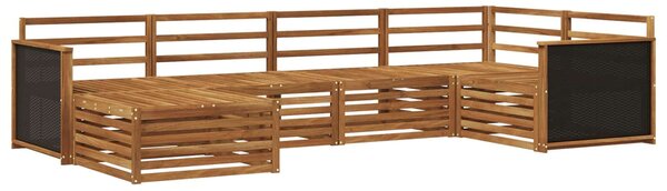 VidaXL Kültéri kanapé szett 6 pcs Természetes