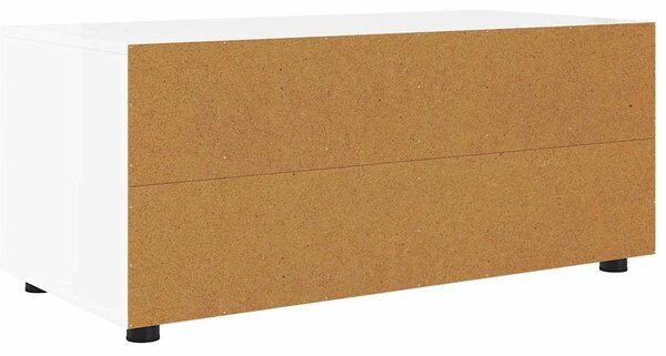 VidaXL TV szekrény fiókkal Magas Fényű Fehér 100 x 48 x 43 cm Faanyag