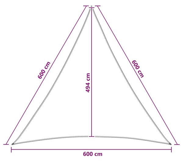 VidaXL Napernyő Vászon 6 x 6 x 6 m HDPE