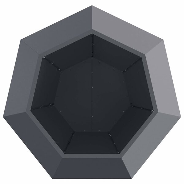 VidaXL Növénytartó 2 pcs Antracit 100 x 100 x 80 cm Acél