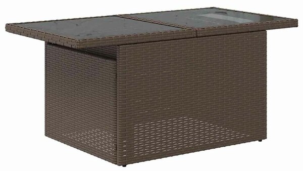 VidaXL 6 részes barna polyrattan akácfa kerti ülőgarnitúra párnával