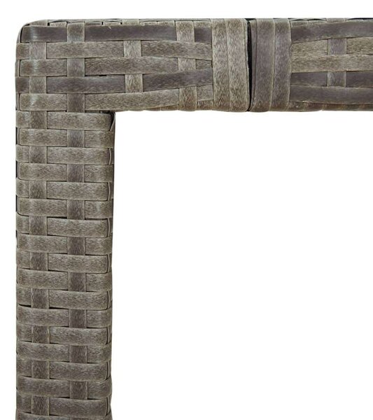 VidaXL 7 Részes Kerti Étkezőgarnitúra - Szürke Polyrattan