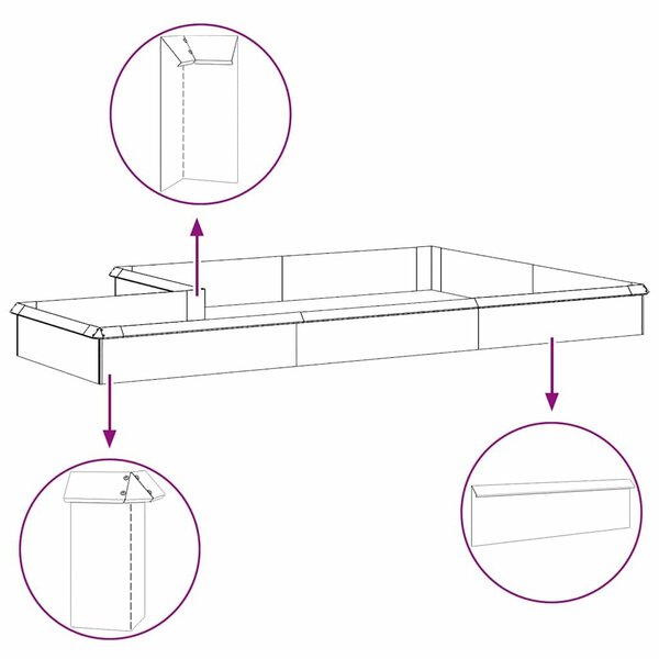 VidaXL Csiga kerítés 16 db 100 x 3,5 x 25 cm Horganyzott Acél Ezüst