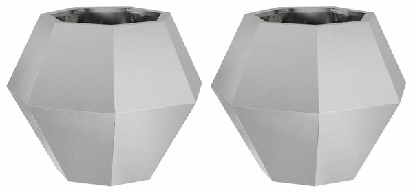 VidaXL Növénytartó 2 pcs Ezüst 50 x 50 x 40 cm Rozsdamentes acél