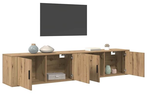 VidaXL Fali TV szekrény szett 2 pcs Artisan tölgy 100 x 34,5 x 40 cm