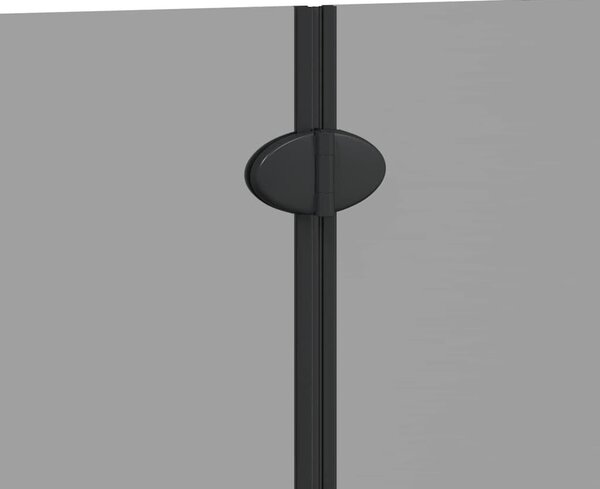 VidaXL Zuhanybeépítés Fekete 120 x 140 cm ESG üveg és alumínium