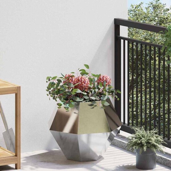 VidaXL Növénytartó 2 pcs Ezüst 50 x 50 x 40 cm Rozsdamentes acél