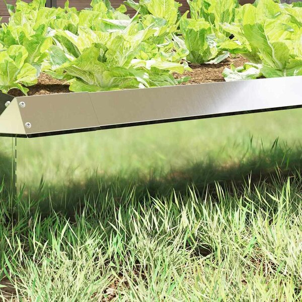 VidaXL Csiga kerítés 16 db 100 x 3,5 x 25 cm Horganyzott Acél Ezüst