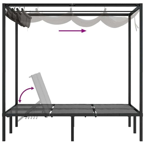 RelaxDays Dupla Napozóágy Pavilonnal - 207x153x204 cm