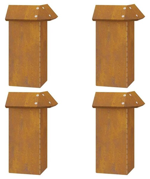 VidaXL Csiga kerítések 20 db 100 x 3,5 x 25 cm Időjárásálló acél