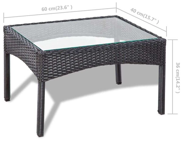 VidaXL Polyrattan Kerti Bútorszett - 4 részes